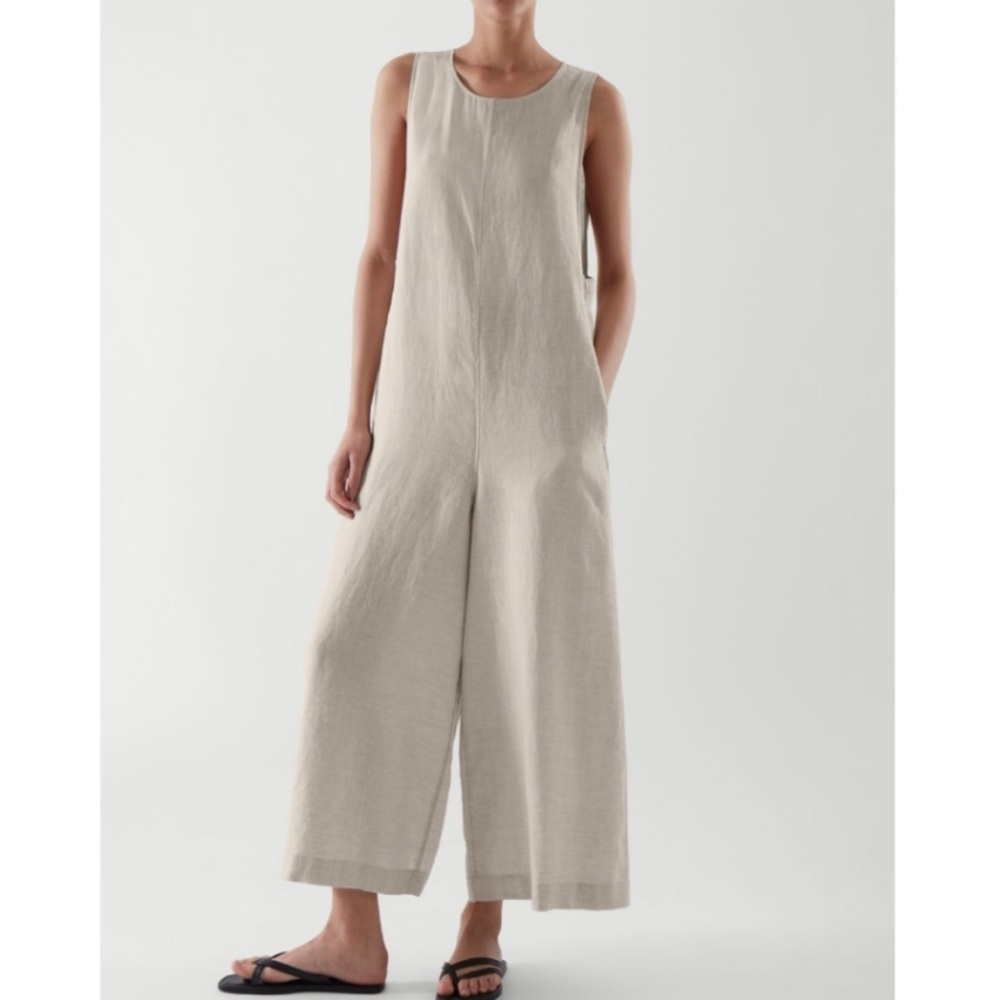 COS Cream Sleeveless Jumpsuit